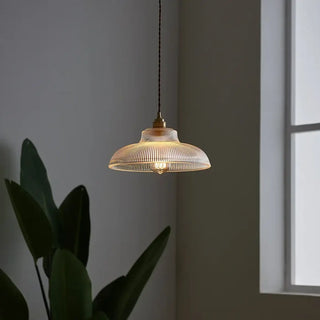 NORDIC Vintage Transparent Fluted Glass Ceiling Light – view 3