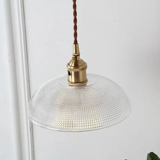 NORDIC Vintage Transparent Fluted Glass Ceiling Light – view 5