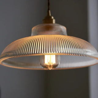 NORDIC Vintage Transparent Fluted Glass Ceiling Light – view 2