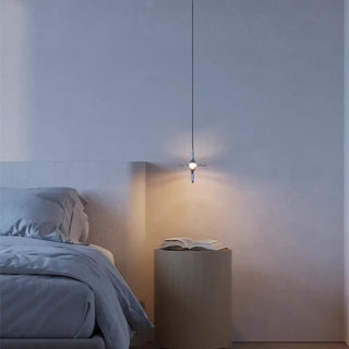 Modern crystal pendant light, elegant suspension indoor ceiling fixture