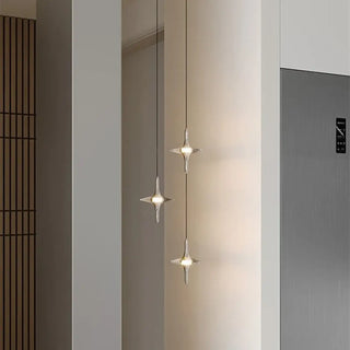 Elegant crystal suspension pendant, modern indoor ceiling hanging fixture