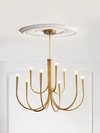 MELO Gilded Metal Chandelier Revisited Ceiling Light – view 3