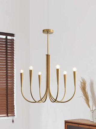 MELO Gilded Metal Chandelier Revisited Ceiling Light – view 2
