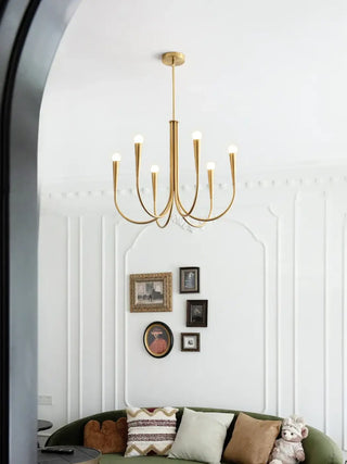 MELO Gilded Metal Chandelier Revisited Ceiling Light – view 1