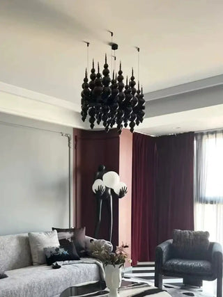 MOLUX Modern Luxurious Black Ball Chandelier Ceiling Light – view 3