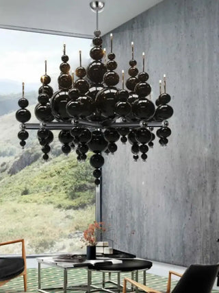 MOLUX Modern Luxurious Black Ball Chandelier Ceiling Light – view 10