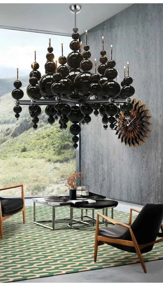 MOLUX Modern Luxurious Black Ball Chandelier Ceiling Light – view 8