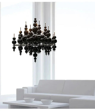 MOLUX Modern Luxurious Black Ball Chandelier Ceiling Light – view 2