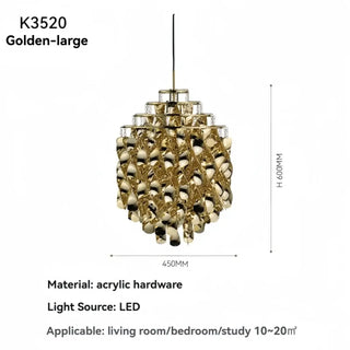 EMITAR Luxury Acrylic Gilded Modern LED Ceiling Light – view 10