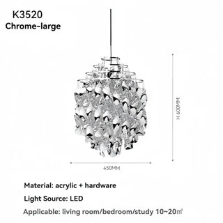 EMITAR Luxury Acrylic Gilded Modern LED Ceiling Light – view 8