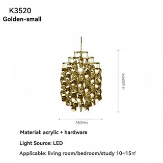EMITAR Luxury Acrylic Gilded Modern LED Ceiling Light – view 9