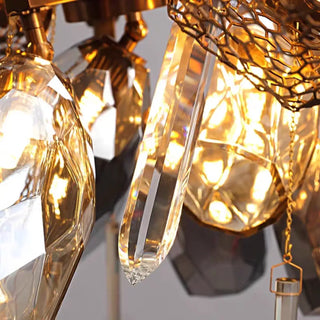 MALICE Luxurious Floral Gilded Glass Ceiling Light – view 4