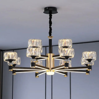 LUXUS Luxurious Black Gilded Glass Ceiling Light – view 2