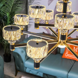 LUXUS Luxurious Black Gilded Glass Ceiling Light – view 3