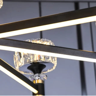 LUXUS Luxurious Black Gilded Glass Ceiling Light – view 4