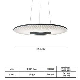 NOURDE Minimalist Beige Pendant with Iron Structure – view 9