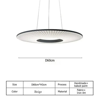 NOURDE Minimalist Beige Pendant with Iron Structure – view 7