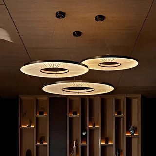 NOURDE Minimalist Beige Pendant with Iron Structure – view 4