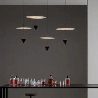 NICO Minimalist Black Cone Floating Disc Ceiling Light – view 3