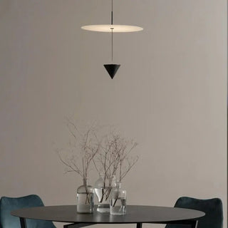 NICO Minimalist Black Cone Floating Disc Ceiling Light – view 5