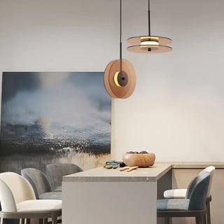 DICE Minimalist Overlapping Black Metal Discs Ceiling Light – view 2