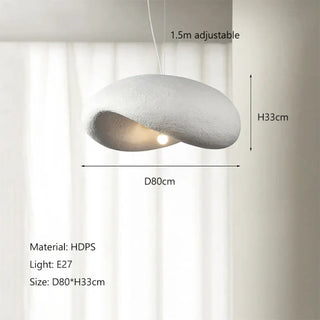 GLOPOP Organic Minimalist White Ceiling Light – view 7