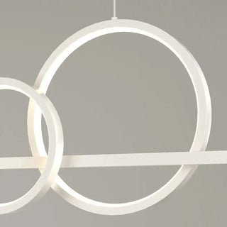 DOROSTY Modern White LED Linear Bar with Rings Ceiling Light – view 6