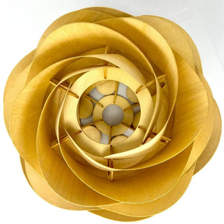 PIDESE Modern Wood Flower Natural Pendant – view 4