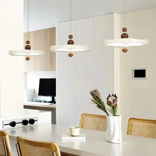 ONDAWM Modern Wood Metal Wavy Pendant – view 1