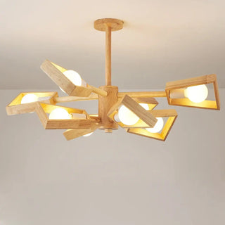 ANDY Modern Natural Wood Geometric Shapes Ceiling Light – view 3