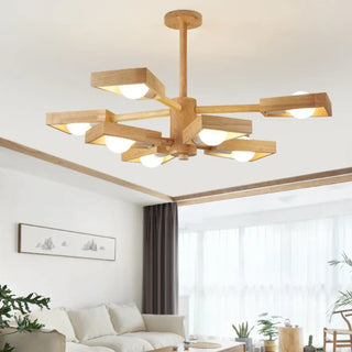 ANDY Modern Natural Wood Geometric Shapes Ceiling Light – view 4
