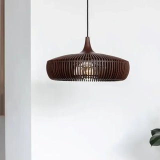 NATIR Modern Natural Wood Chic Style Ceiling Light – view 1