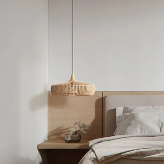 NATIR Modern Natural Wood Chic Style Ceiling Light – view 3