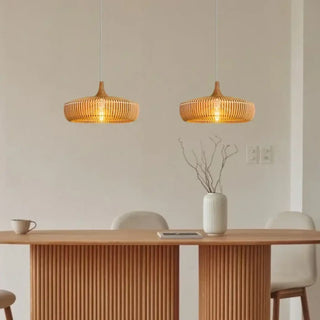 NATIR Modern Natural Wood Chic Style Ceiling Light – view 4