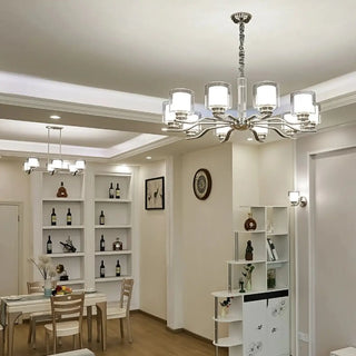 MARKA Modern Chrome Cylindrical Ceiling Light – view 2