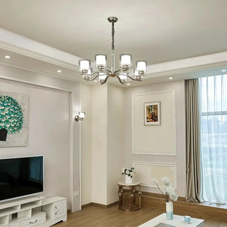 MARKA Modern Chrome Cylindrical Ceiling Light – view 4