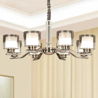 MARKA Modern Chrome Cylindrical Ceiling Light – view 1