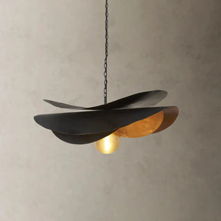 Black gold artistic pendant light, modern sculptural ceiling fixture