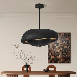 POKITA Modern Dome Textured White Black Gold Ceiling Light – view 4