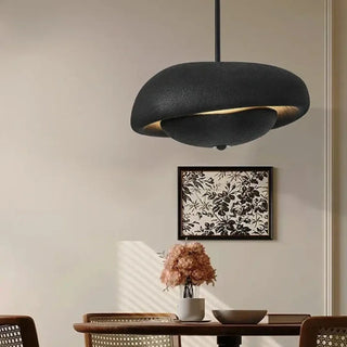 POKITA Modern Dome Textured White Black Gold Ceiling Light – view 2