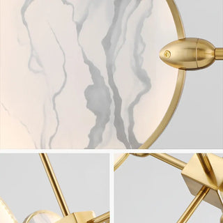 DIDOMO Elegant Modern Gilded Ceiling Light with Marble Discs – view 6