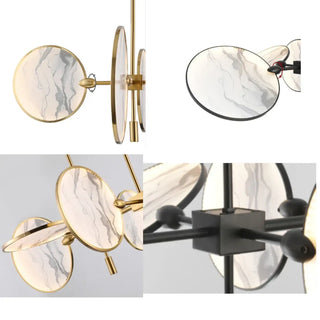 DIDOMO Elegant Modern Gilded Ceiling Light with Marble Discs – view 5