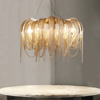 PUIPERI Modern Gilded Fringes Elegant Ceiling Light – view 3