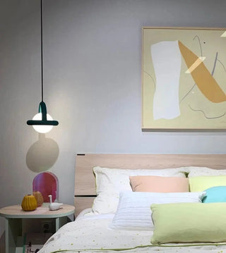 DULI Modern Coloured Globe LED with Ring Ceiling Light – view 4