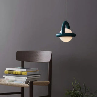 DULI Modern Coloured Globe LED with Ring Ceiling Light – view 5