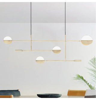 Modern graphic globe pendant light, elegant dining room ceiling fixture