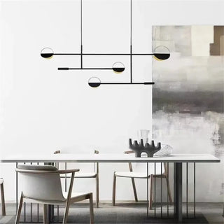 Elegant globe pendant light, modern graphic dining room ceiling fixture