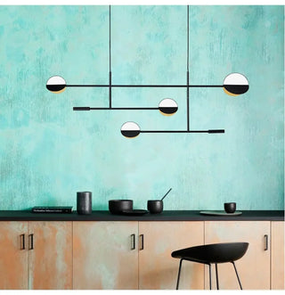 Graphic globe pendant lamp, modern elegant dining room ceiling hanging light