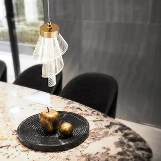LANO Modern Brass Spiral Ceiling Light – view 2