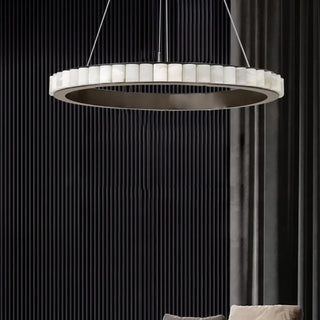 Modern marble pendant light, steel fixture LED stylish ceiling hanging lamp